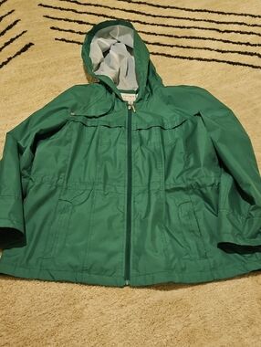 Fleet Street LTD Lightweight Emerald Green Hooded Utility Jacket
